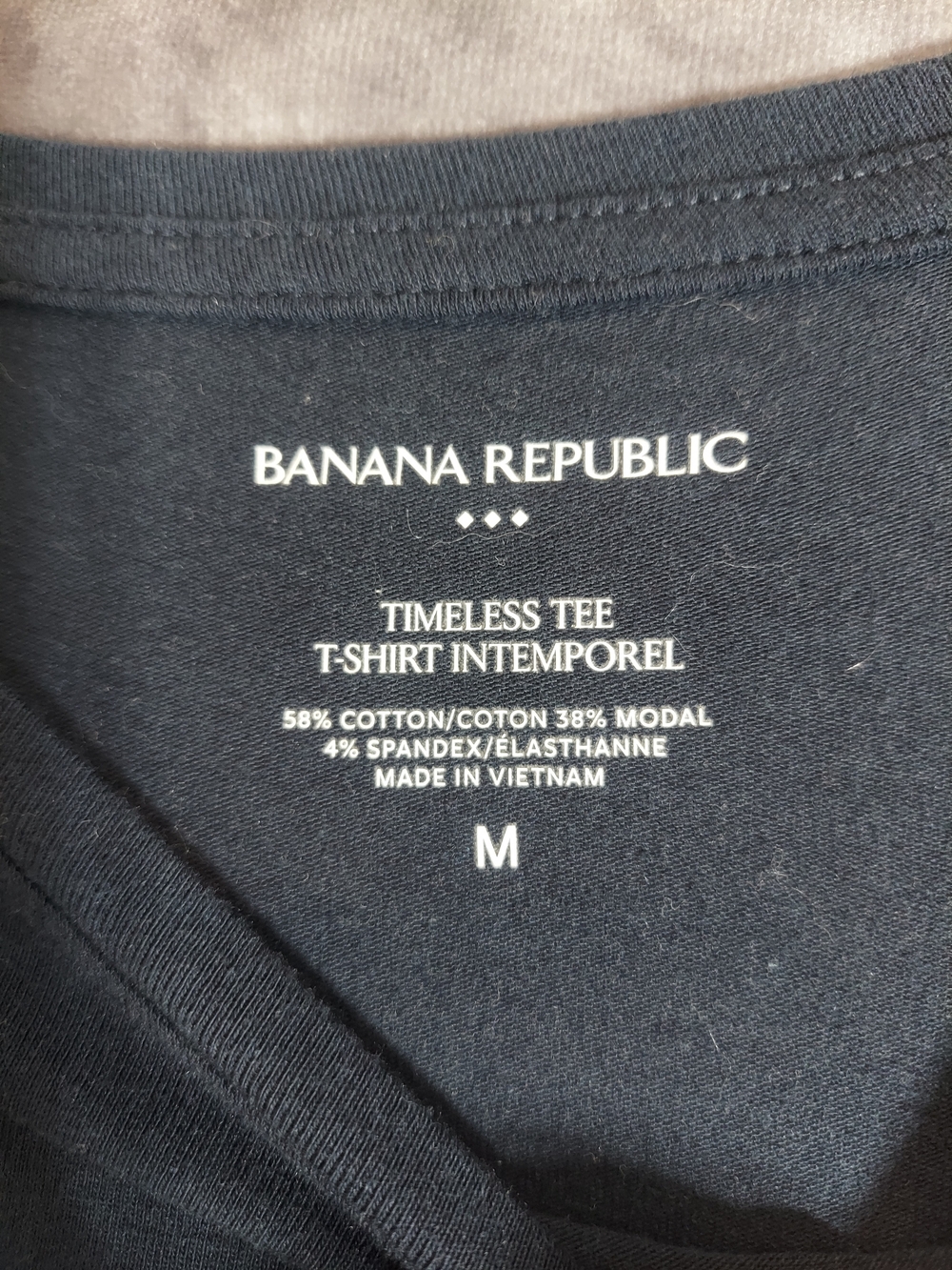 Banana Republic Timeless Tee Women Medium Black Crewneck LS Shirt M - Picture 3 of 6